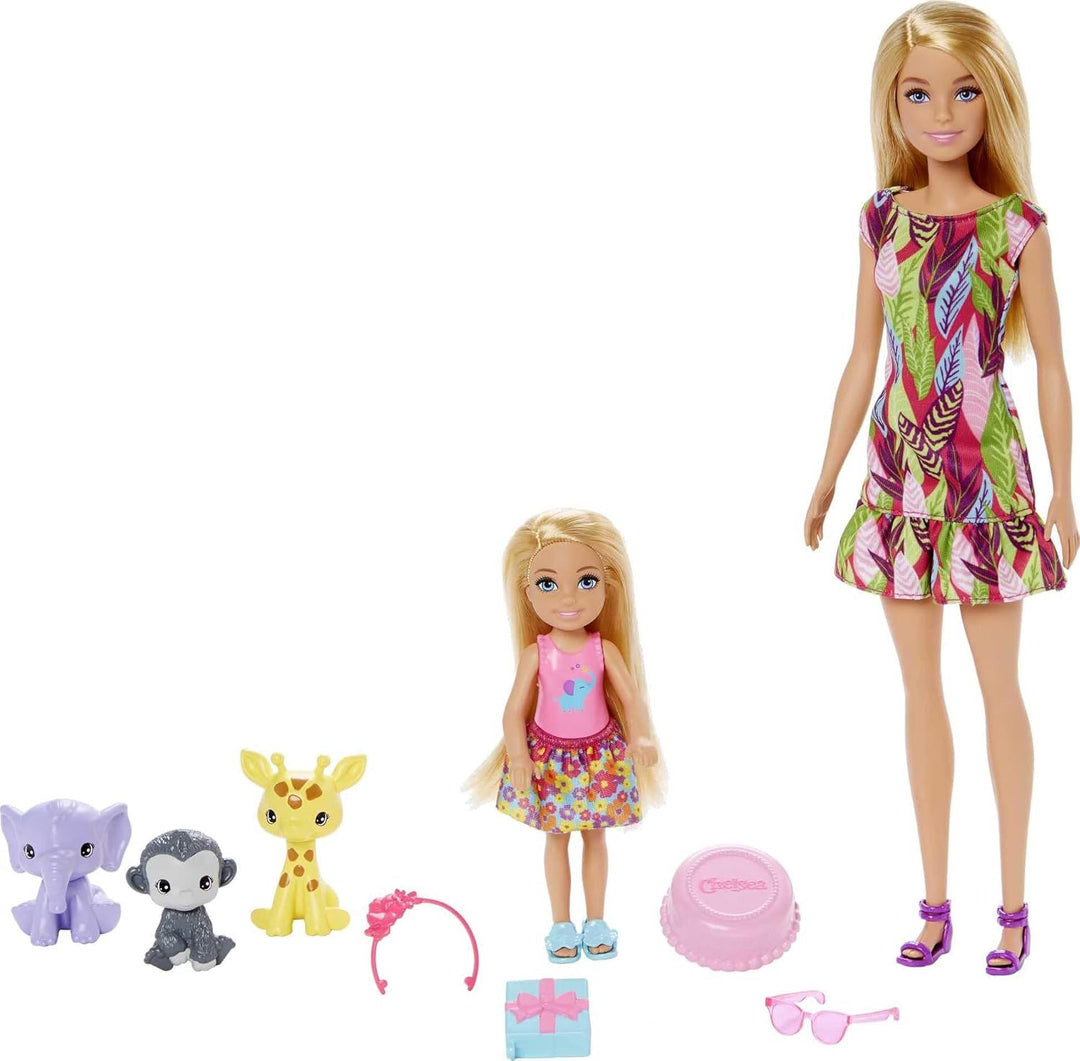 Barbie y Chelsea The Lost Birthday Playset Chelsea Dolls, 3 mascota...