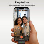 Micrófono de solapa inalámbrico Lavalier para iPhone iPad Android