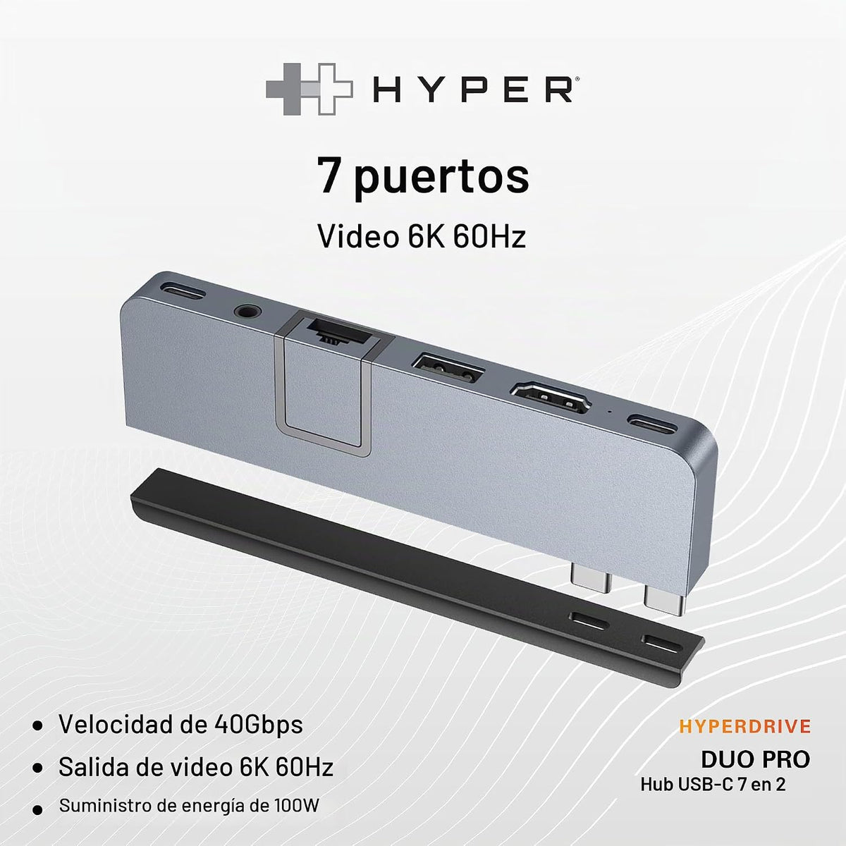 Hyper, HD575-SIL, hub USB 4