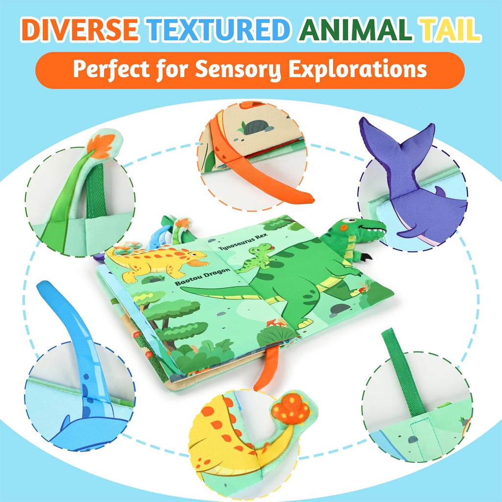 YOGINGO Libros para bebés Montessori Toys Cute Dinosaurs
