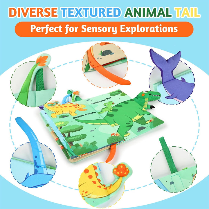 YOGINGO Libros para bebés Montessori Toys Cute Dinosaurs