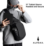 ALPAKA Metro Crossbody y bolsa con cremallera Pro – 7.5L bolsa cruzada para hombre, mochila bandolera – Se adapta a tablet de 11 pulgadas con cremallera YKK – Cartera delgada con cremallera con