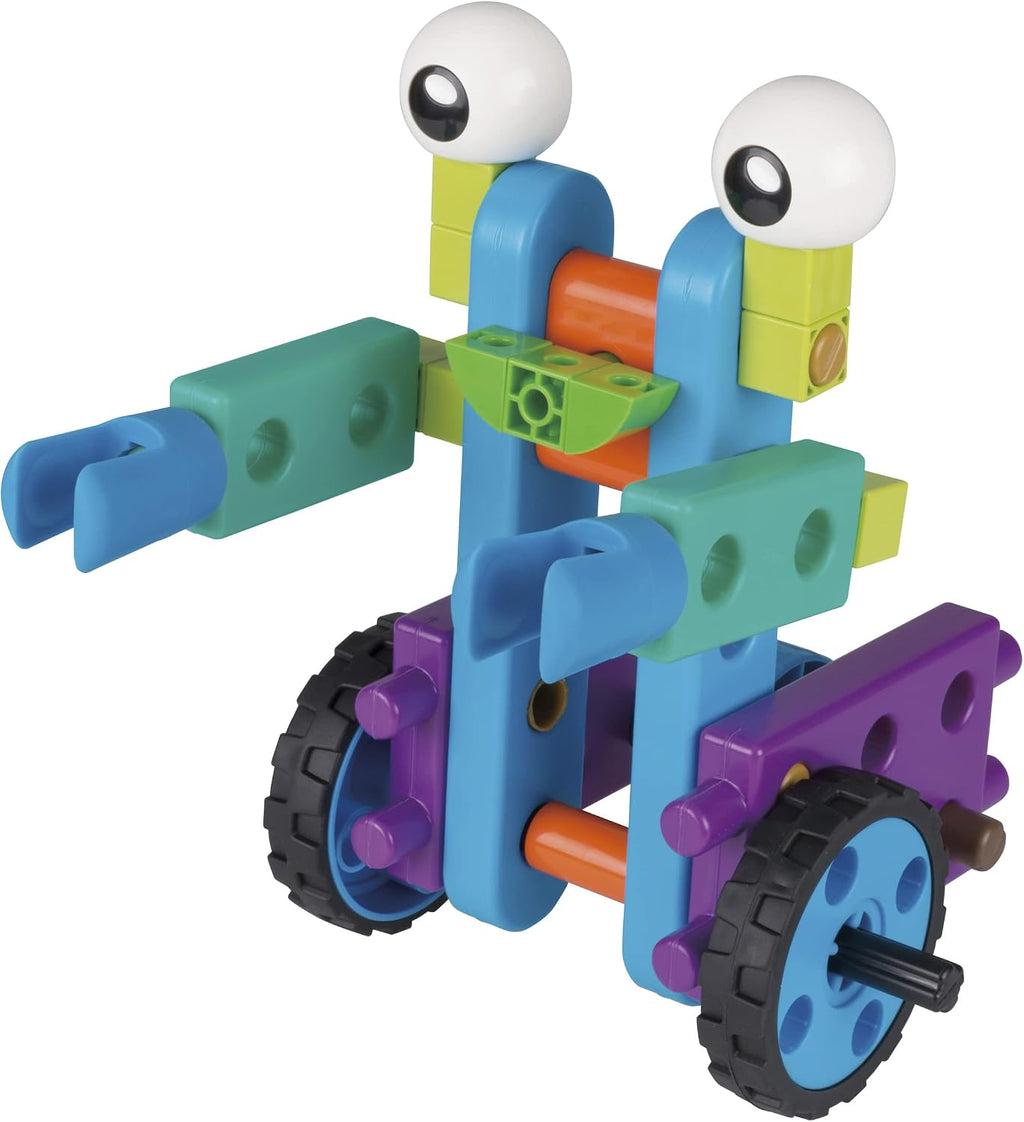 Thames & Kosmos Primer kit de ingeniería de robots para niños: experimento STEM para jóvenes aprendices | Construye 10 robots sin motor | Juega y aprende con manual en formato libro de cuentos |