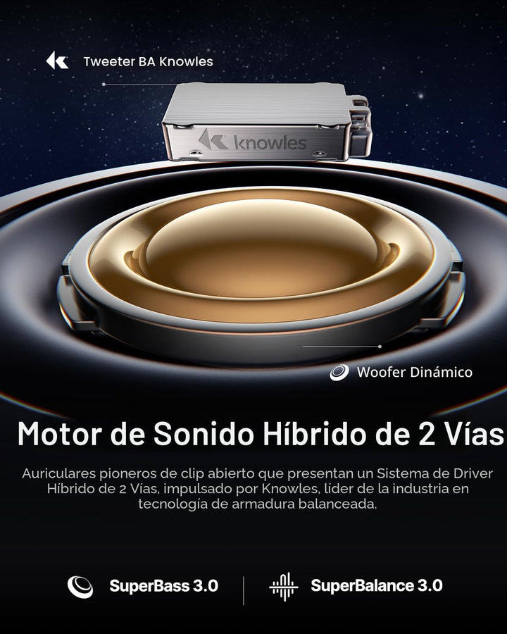 Baseus Inspire XC1 - Auriculares abiertos con clip, sonido de Bose,...