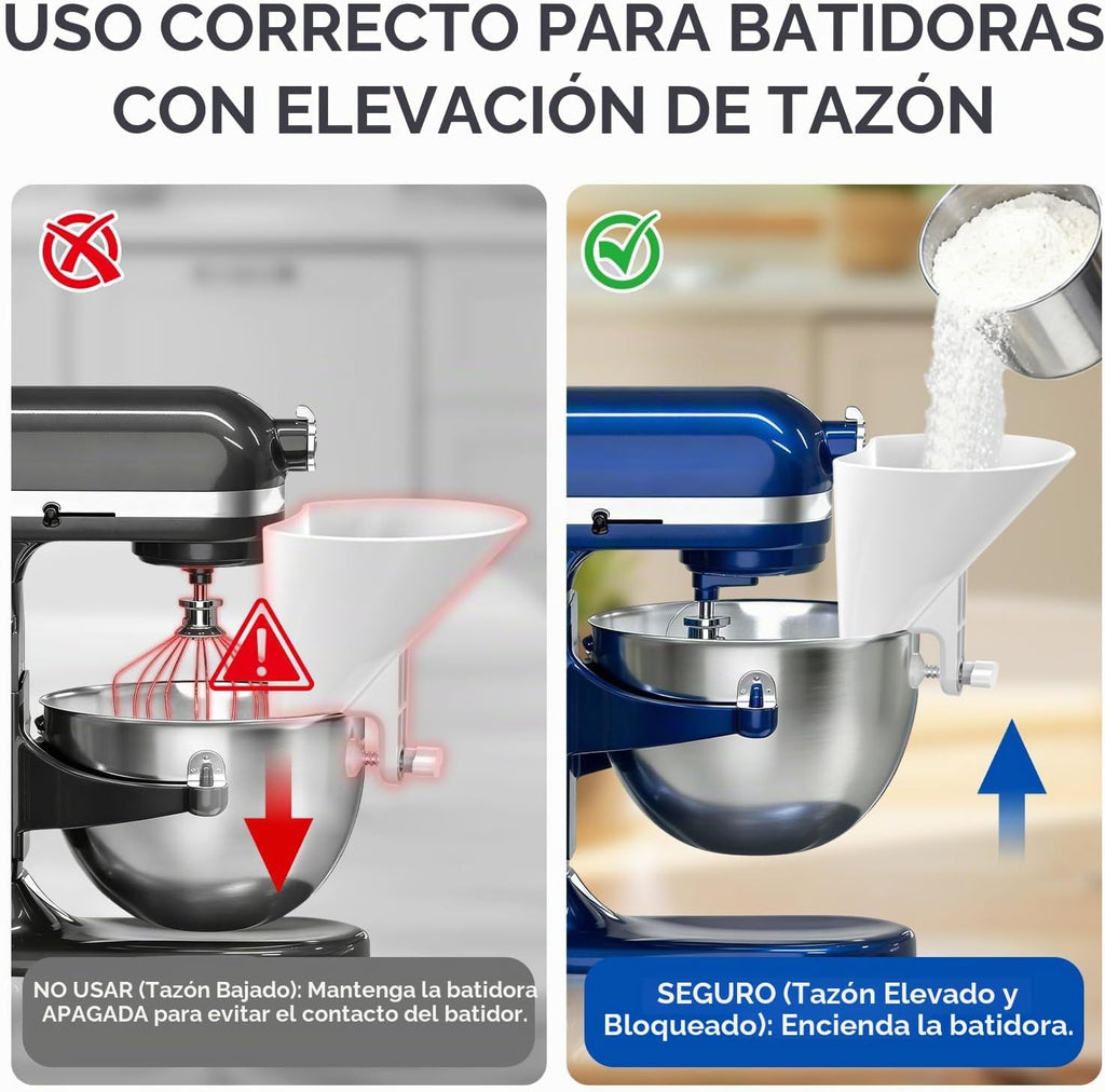 Embudo de harina KingofKings para accesorios y accesorios de ayuda de
