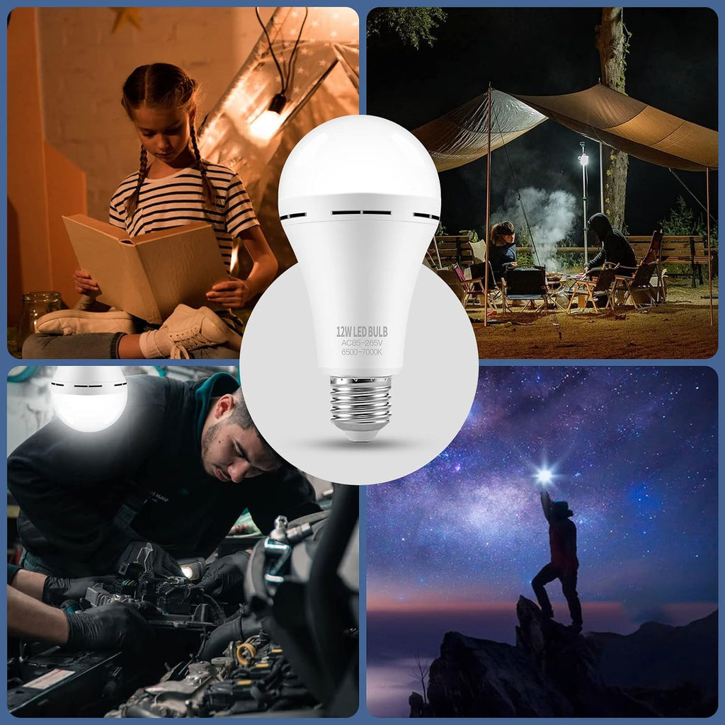 Lámpara Bombillas LED de emergencia recargables para fallas de energía en el