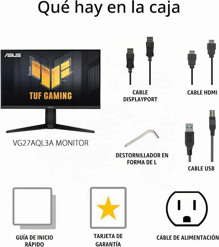 ASUS TUF Gaming Monitor 1440P de 27" (VG27AQL3A) - QHD (2560 x...