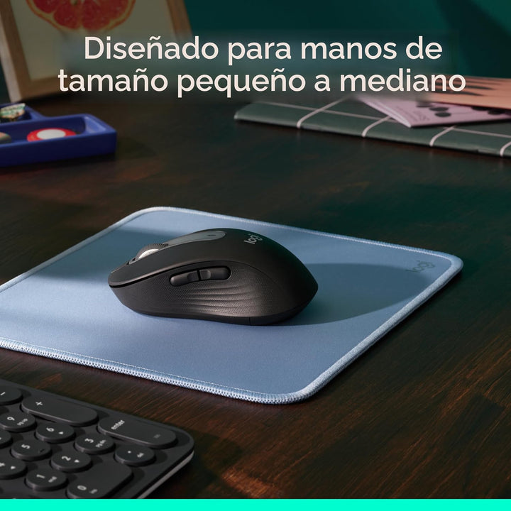 Logitech Signature M650 - Mouse inalámbrico para manos pequeñas a m...