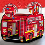 Camión de bomberos Pop Up Tent para niños, juguete interior/ exterior