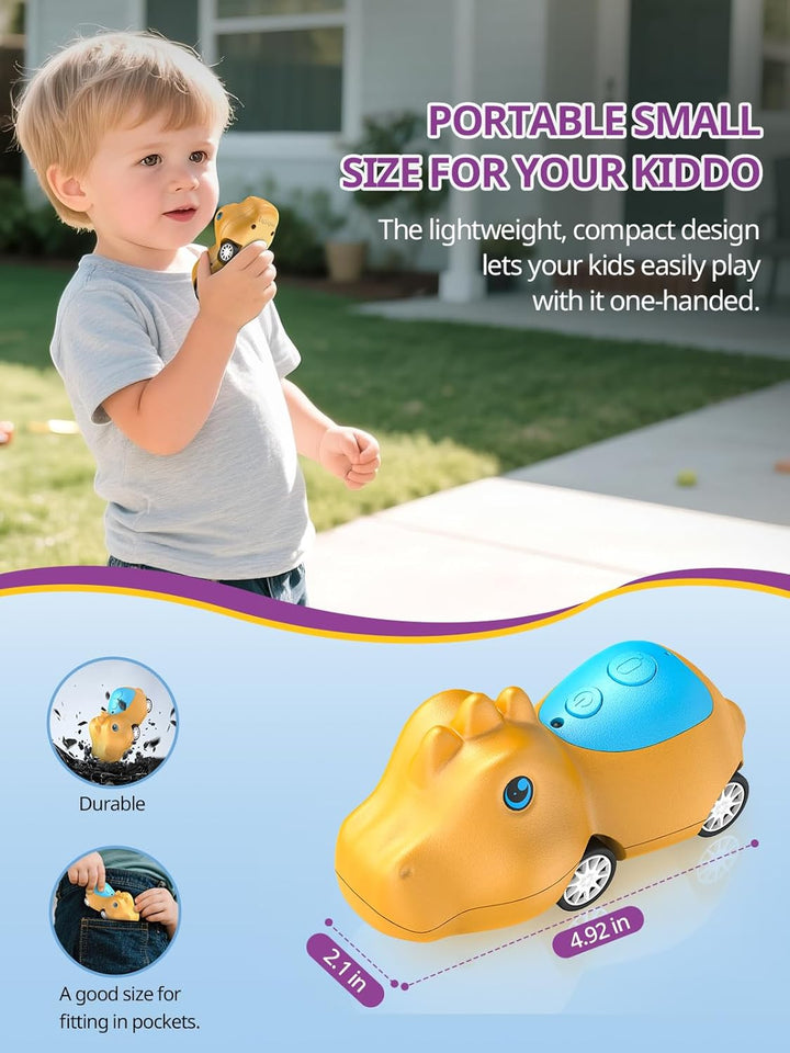 Inspireyes Walkie Talkies para niños, autos de juguete de dinosauri...