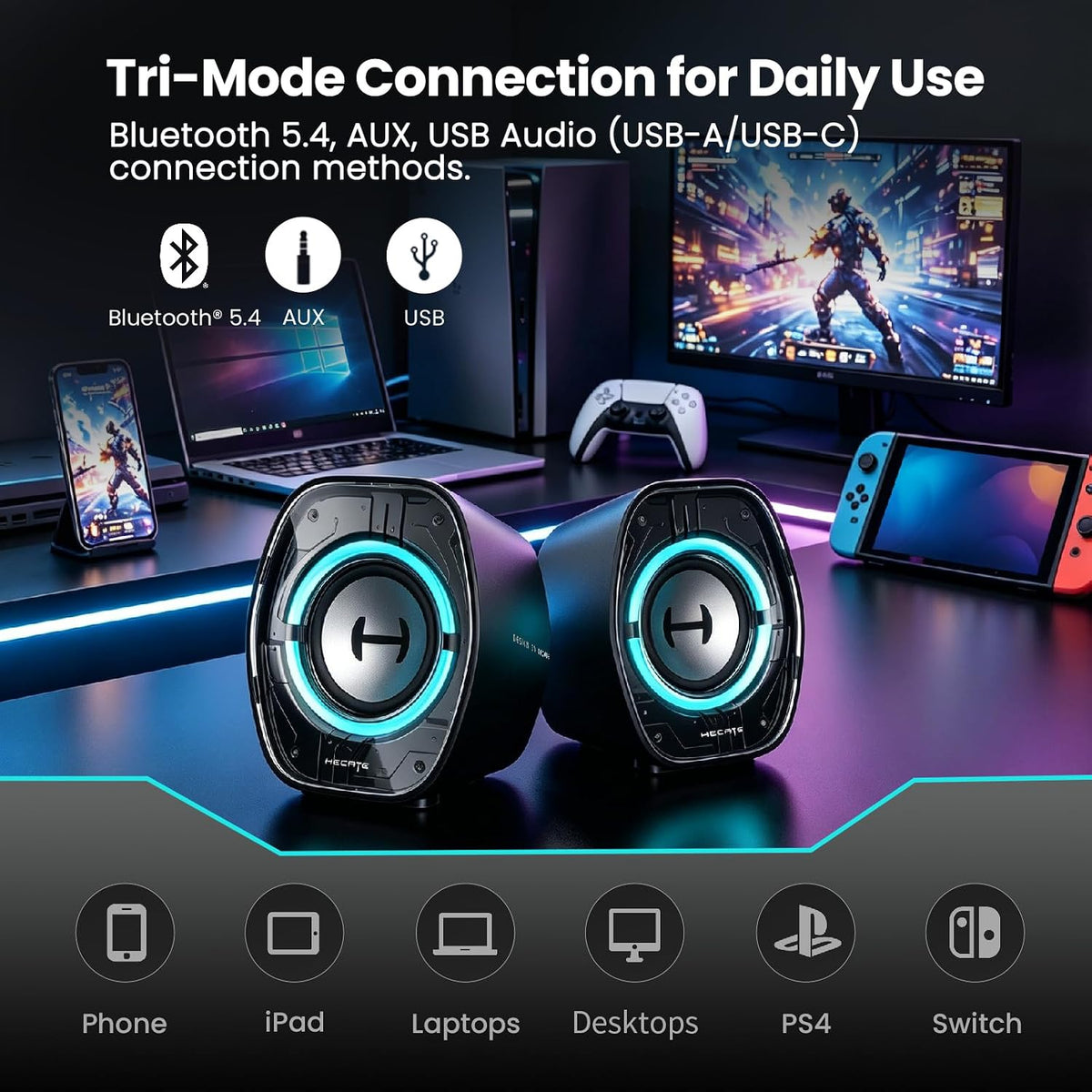 Edifier G1000 II - Altavoces Bluetooth para juegos de escritorio, color