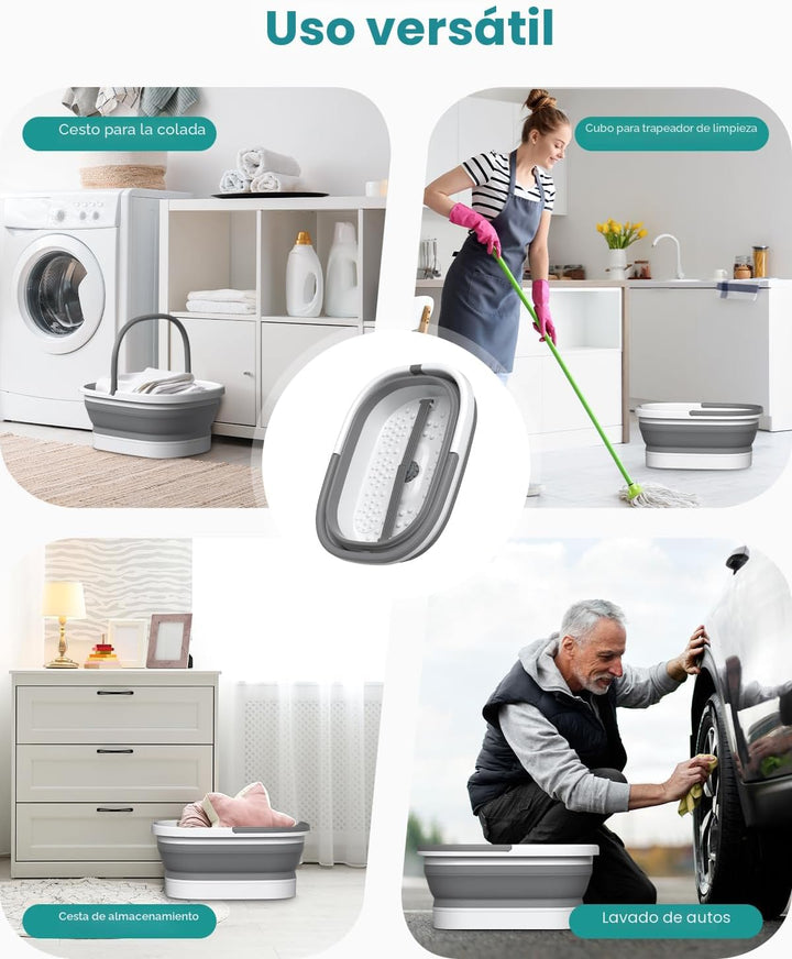 Nekteck Tina Plegable para Remojo de Pies con Cubo para Bañera de P...