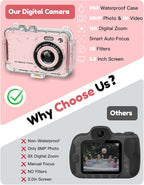 MOMILLA Cámara digital,Cámara subacuática 4K Vlogging,Cámara de 50MP para