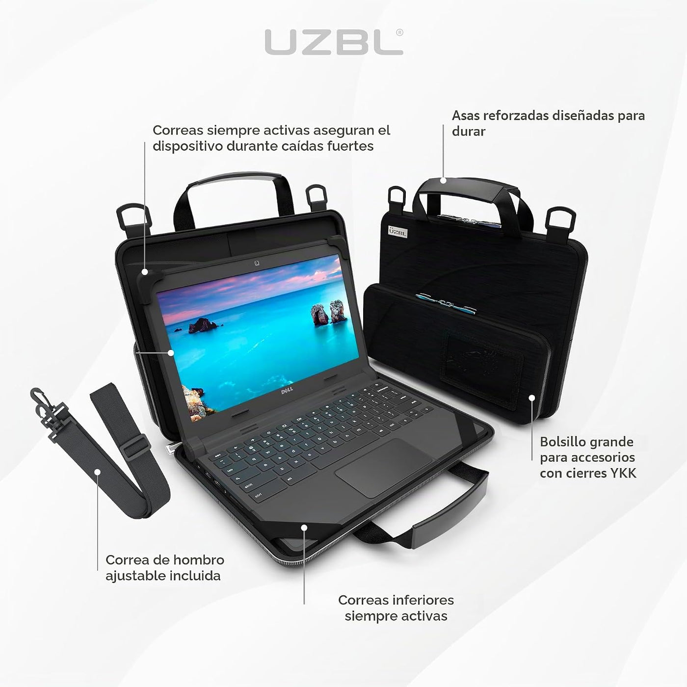 UZBL Funda rígida protectora para Chromebook de 13 a 14 pulgadas co...