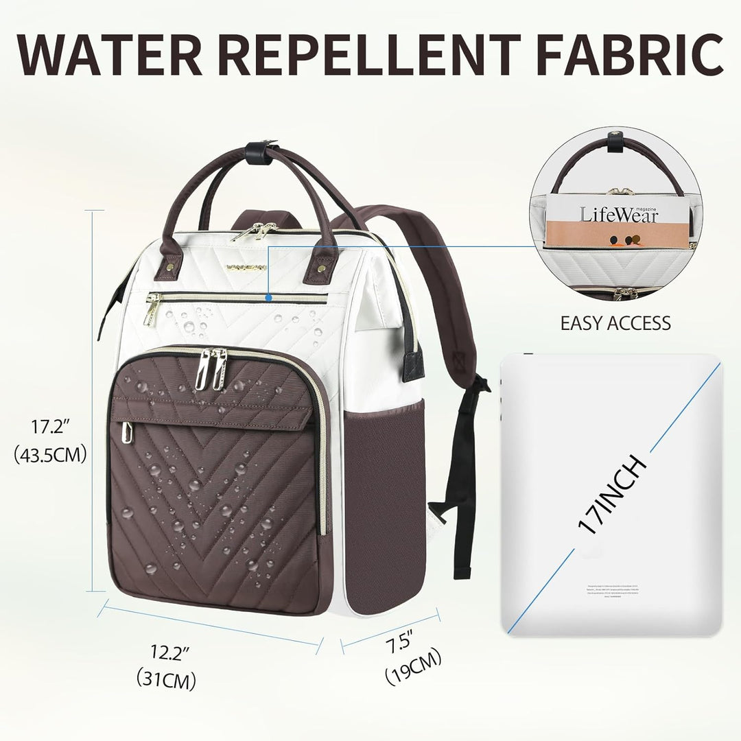 VANKEAN Mochila para portátil de 17 pulgadas para mujeres y hombres...