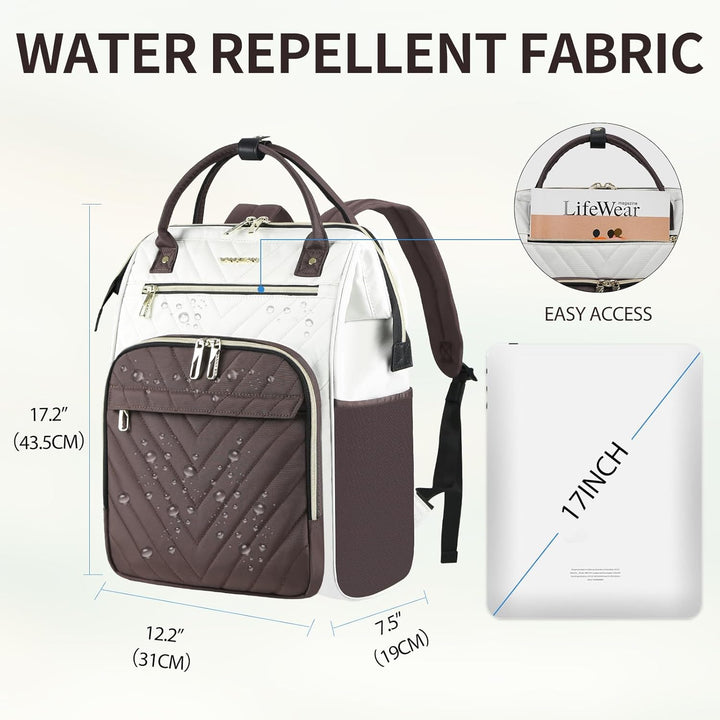 VANKEAN Mochila para portátil de 17 pulgadas para mujeres y hombres...