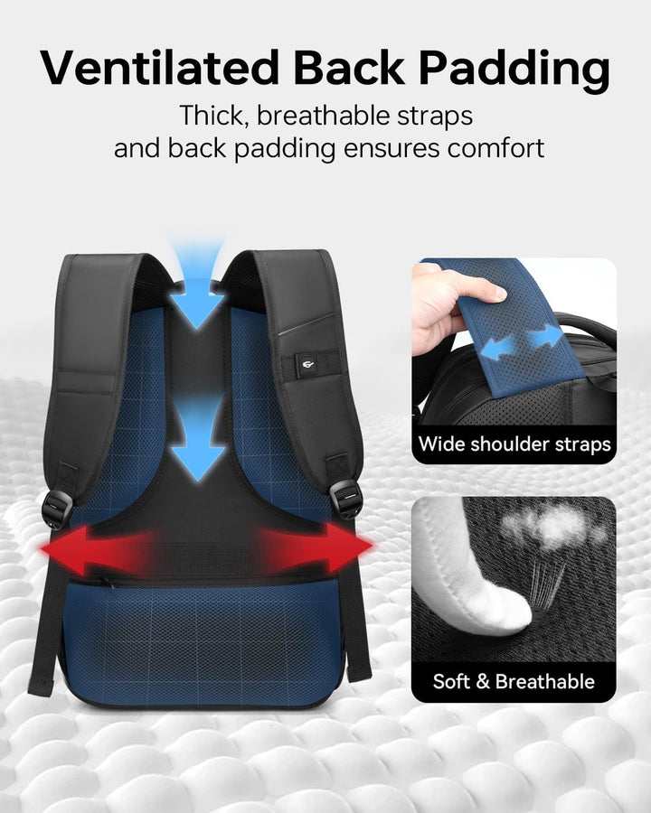 CROSSGEAR Mochila para laptop de 17.3 pulgadas para hombres y mujer...