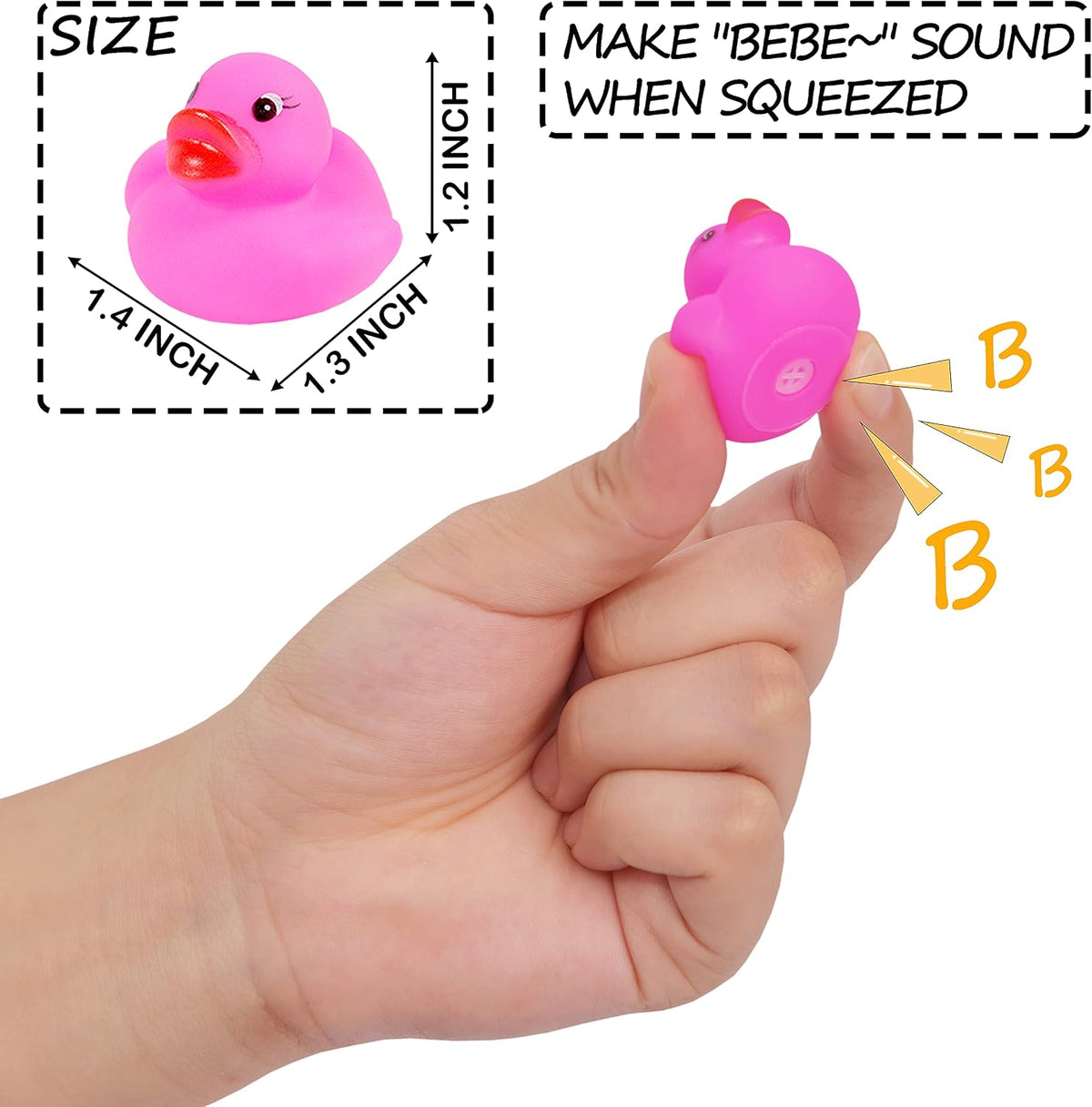 Paquete de 144 mini patos de goma, mini patitos de goma coloridos para el baño, flotan y chirriantes, juego de juguetes de piscina para recuerdos de fiesta, suministros de fiesta de cumpleaños