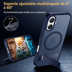 SPIDERCASE - Funda magnética para iPhone 16, soporte integrado, azul