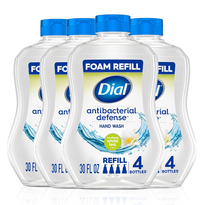 Dial Antibacterial Defense - Jabón de manos espumoso + aloe, té bla...