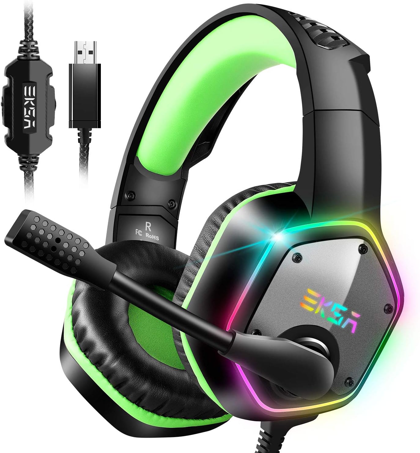 EKSA E1000 - Auriculares para juegos, auriculares para computadora...