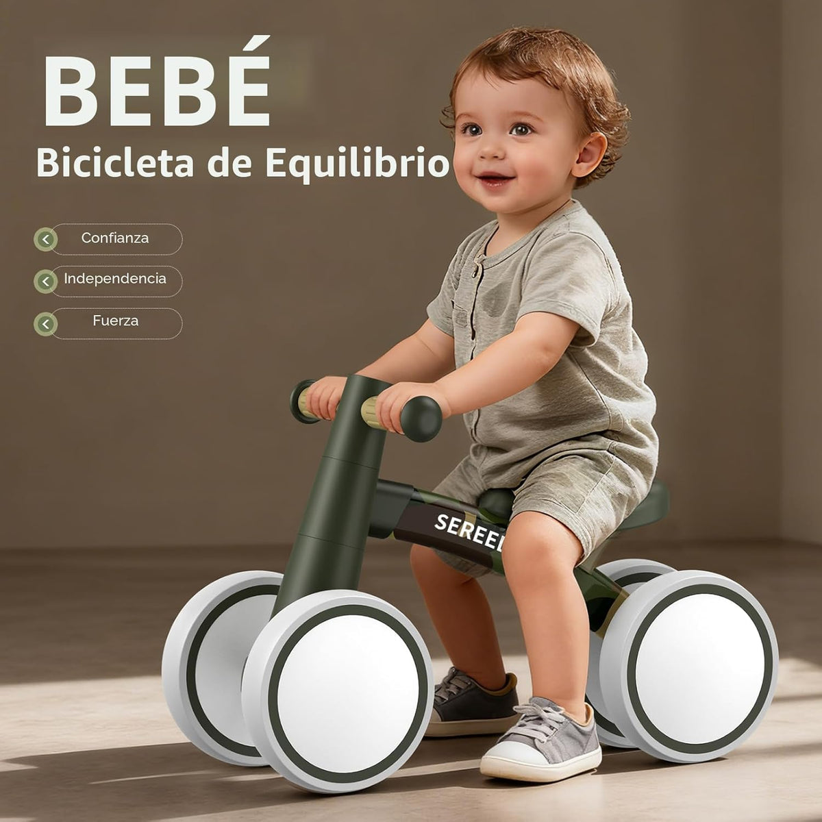 SEREED - Bicicleta de equilibrio para bebés de 1 año, niños y niñas...