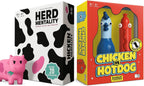 Paquete de mentalidad de rebaño y pollo vs perrito caliente | Divertidos juegos de fiesta familiar para adultos, adolescentes y niños | Juegos de mesa fáciles de aprender para noche de juegos, 2 a 8