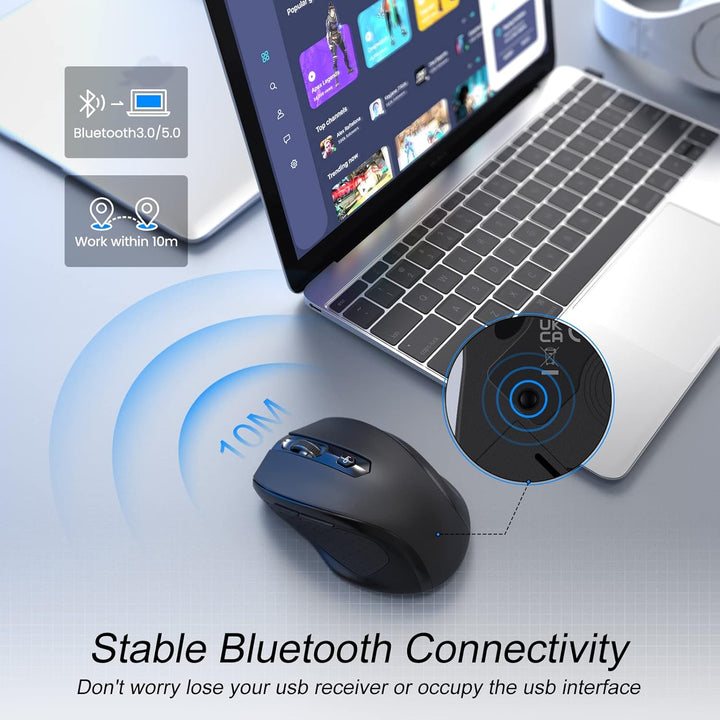 HOTWEEMS Ratón Inalámbrico, Ratón de Computadora D-09 USB Ratones I...