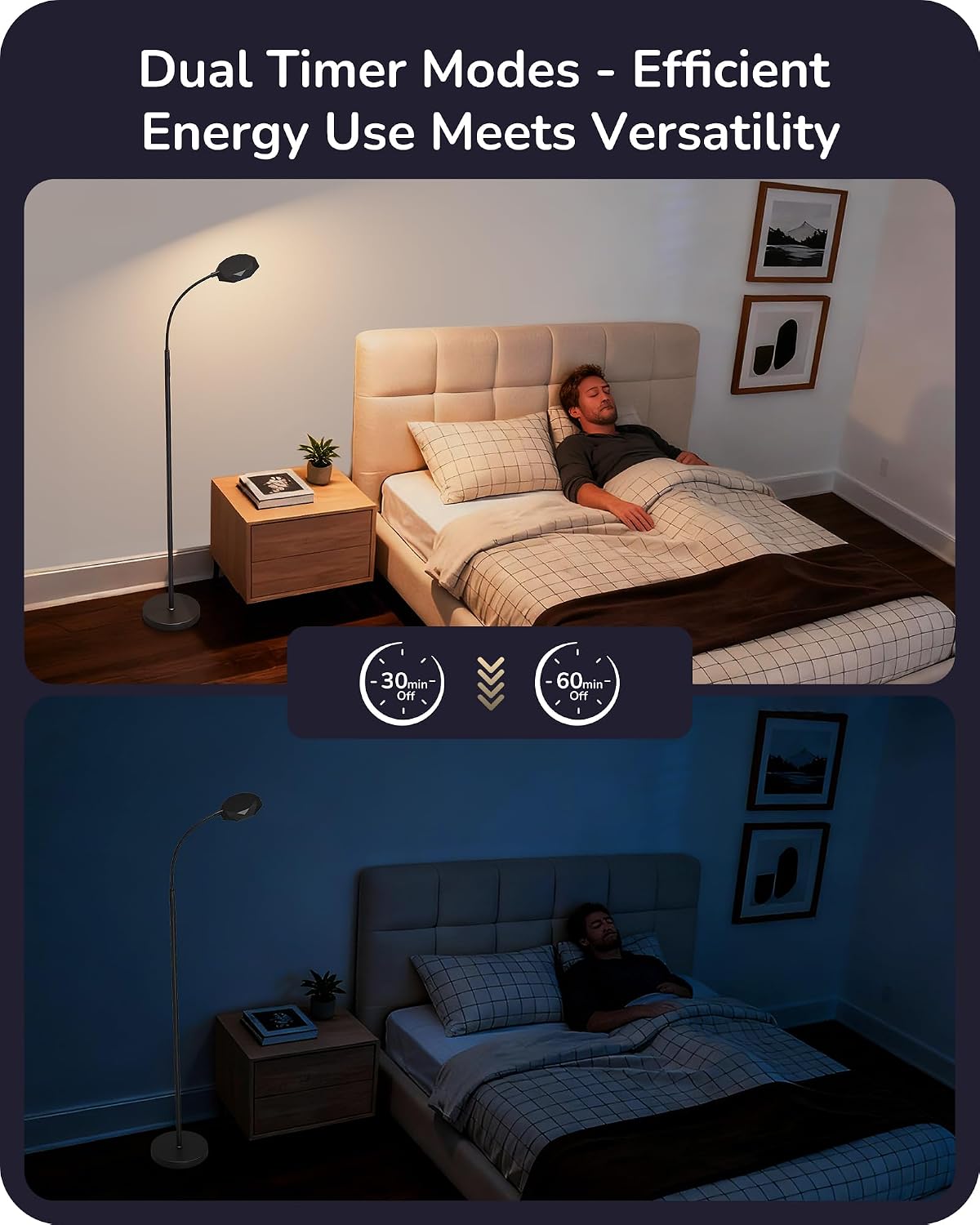 Lámpara EDISHINE Lámpara de pie LED de 18W para sala de estar, superficie de