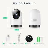 YOTON Cámara de seguridad interior, monitor de bebé Wi-Fi 2K 360° y...