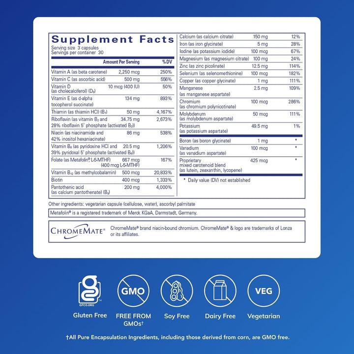 Pure Encapsulations Nutrient 950 | Suplemento multivitamínico miner...