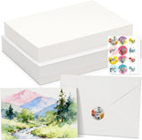 36 juegos de tarjetas de acuarela en blanco con sobres 4 x