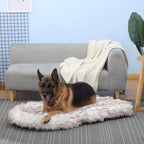 Laifug - Cama para perro de piel sintética de lujo, espuma viscoelástica de