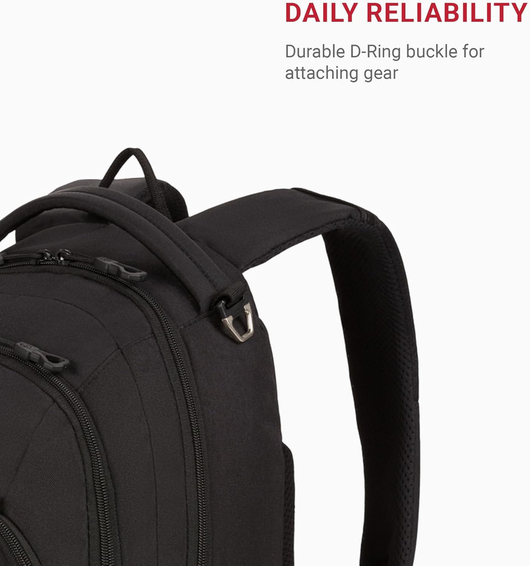 SwissGear 1186 Travel Gear Mochila Bungee Ligera, Negro, 17 pulg.