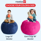 Creative QT Stuff 'n Sit - Funda de almacenamiento de puf