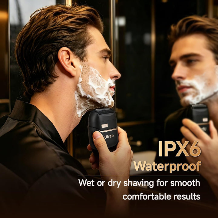 Ufree Afeitadoras eléctricas de aluminio para hombres, 4 cuchillas...