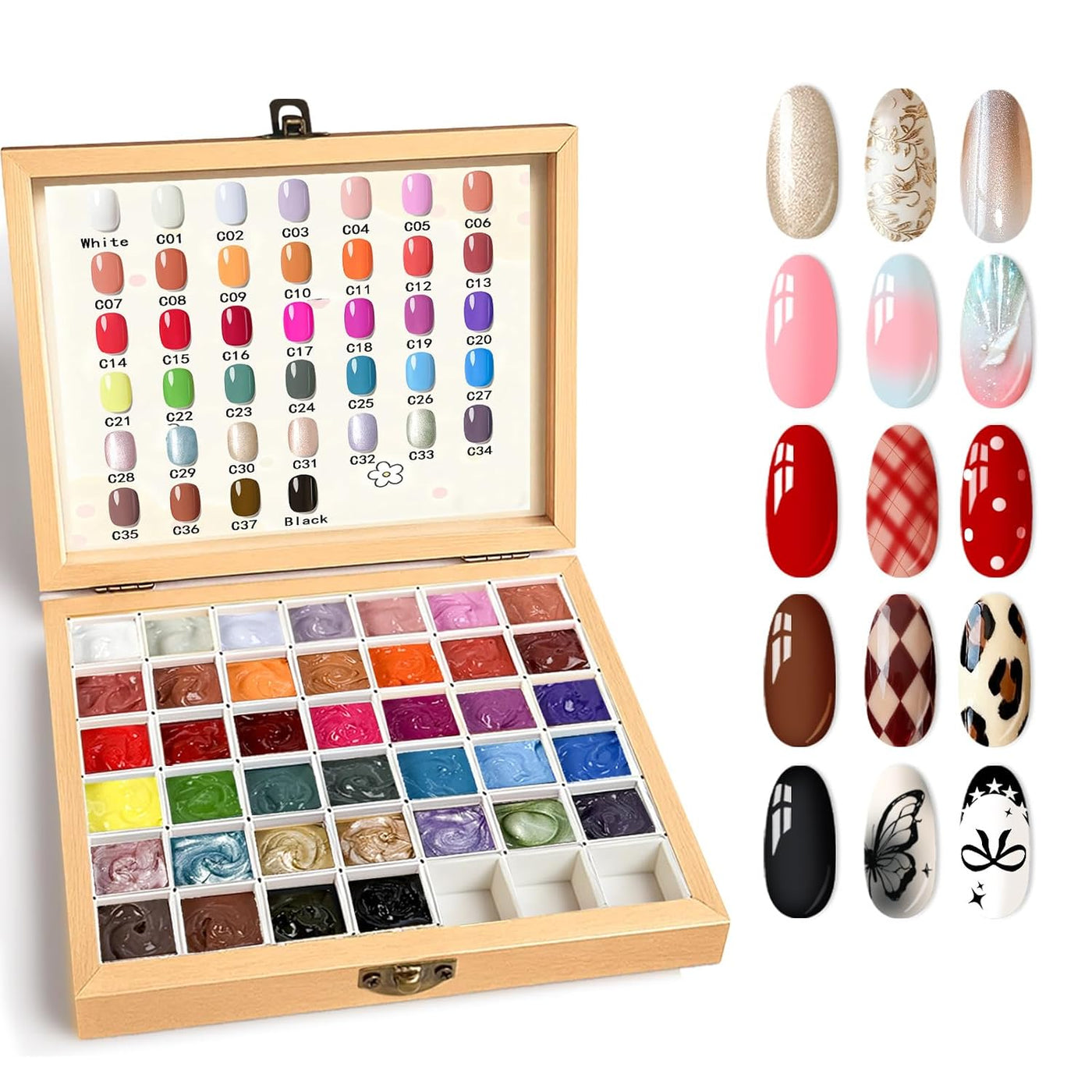 GZIXBDA Kit de Gel de Pintura con Esponja y Herramientas, 39 Colore...