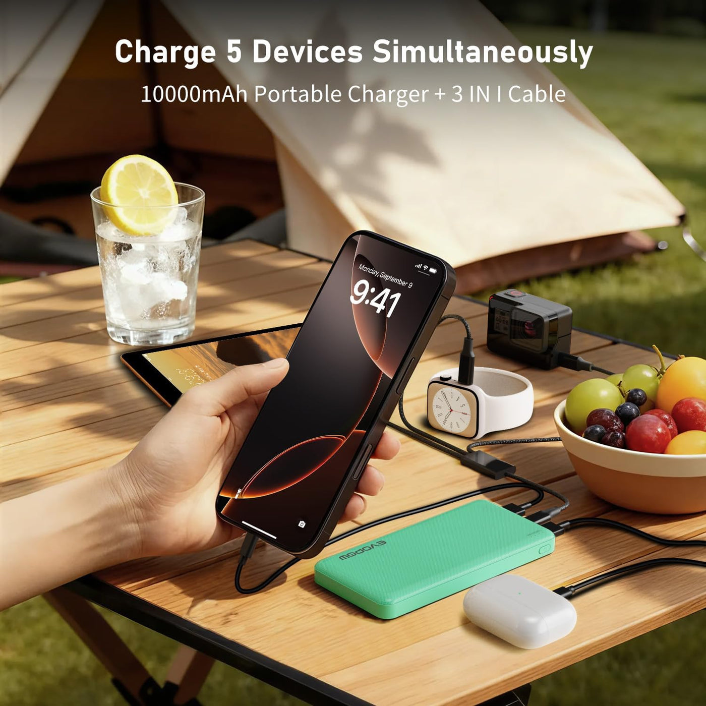 Cargador portátil, banco de energía 10000mAh, paquete de baterías,...