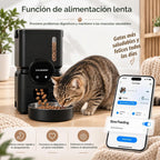 Alimentador automático para gatos para 3 gatos, dispensador de alimentación