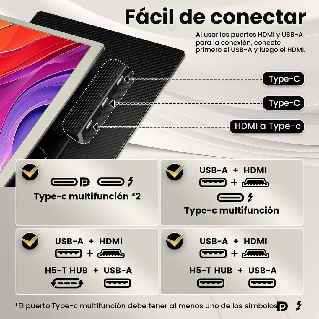 KEFEYA Extensor de pantalla para laptop, monitor portátil de 15.6 p...