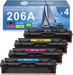 MYTONER Paquete de 4 cartuchos de tóner 206A de alto rendimiento para
