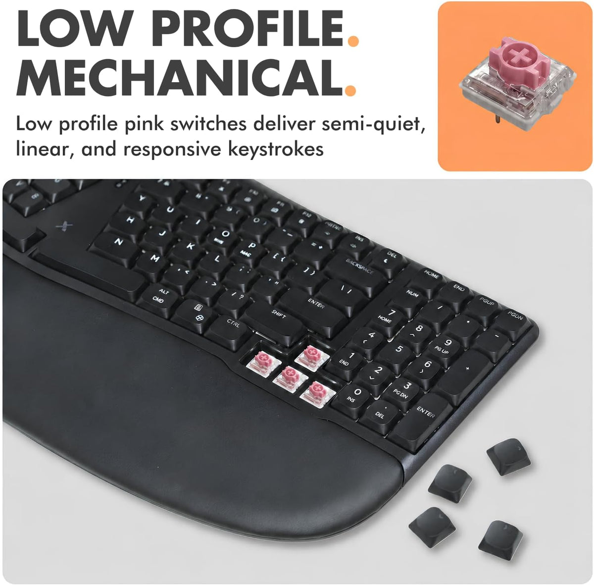 Teclado ergonómico mecánico de bajo perfil X9 Performance - (BT + 2...