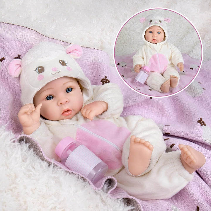 Aori Muñeca de bebé realista, juego de muñecas realistas de 17 pulg...