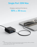 Anker Cargador de escritorio, cargador USB C de carga rápida con 112 W