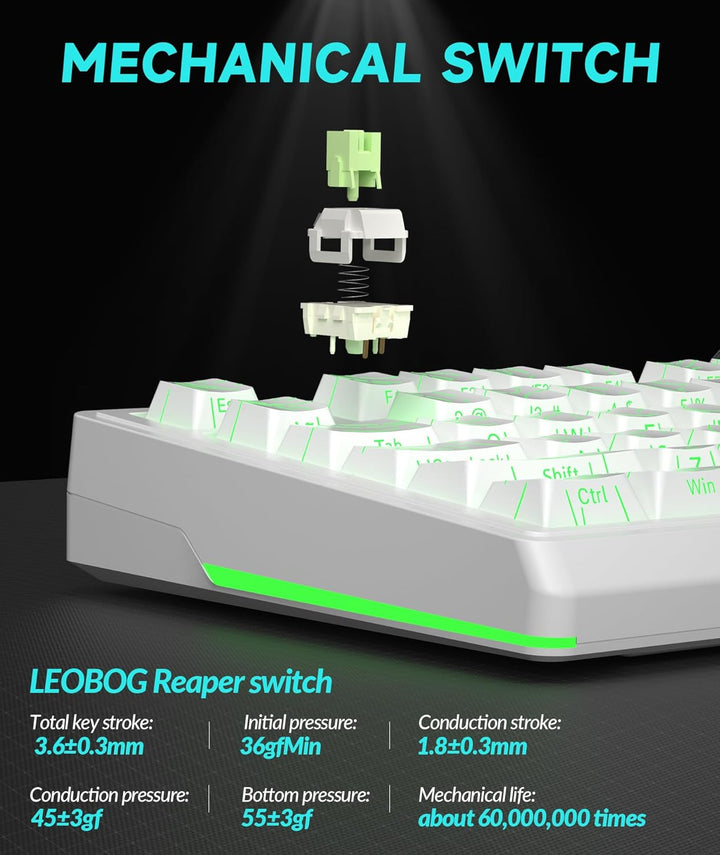 SOLAKAKA KI99 Pro 96% Teclado Mecánico Inalámbrico, Teclado RGB par...