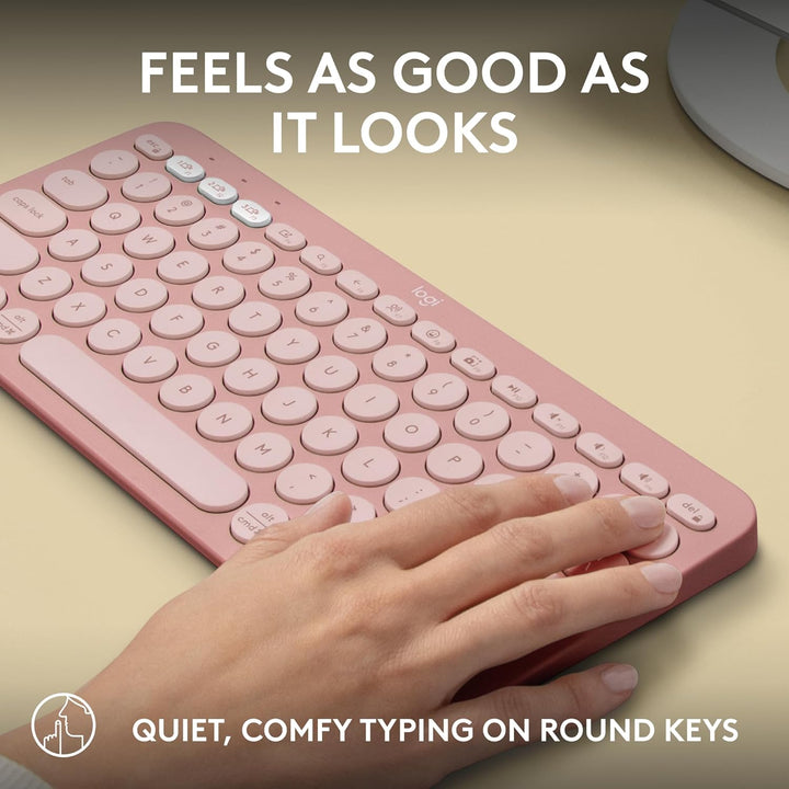 Logitech Pebble Keys 2 K380s, teclado inalámbrico Bluetooth multidi...