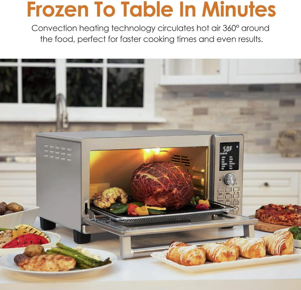 Nuwave Horno de convección con freidora de aire Bravo XL, combo de parrilla
