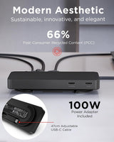 Lenovo Base de viaje USB-C de doble pantalla con adaptador de corri...