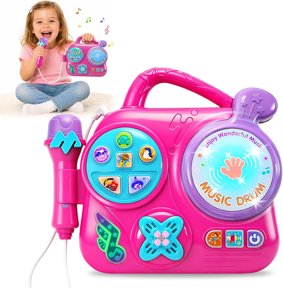 Máquina de karaoke para niños con micrófono, reproductor de música