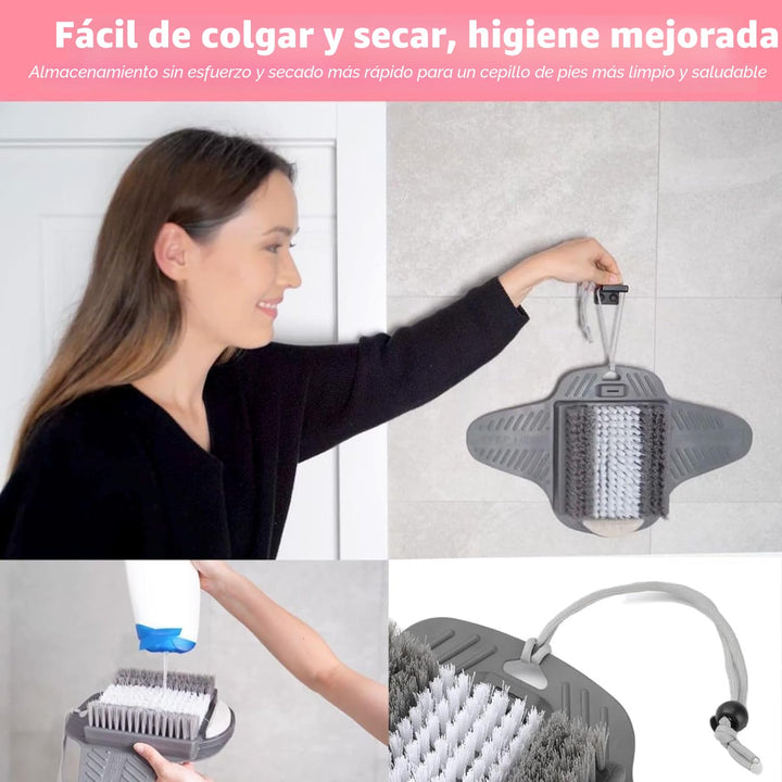 Efforest Esterilla para pies de ducha con piedra pómez - Limpia, su...